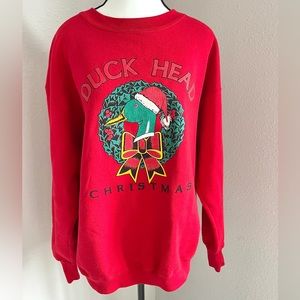 Vintage XL Duck Head Christmas Sweatshirt